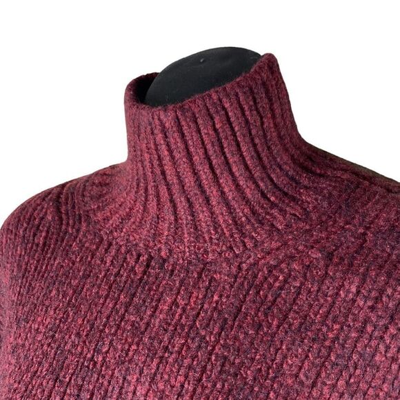 IRO women’s medium vasen heavy knit wool alpaca distressed turtleneck sweater - Picture 6 of 9